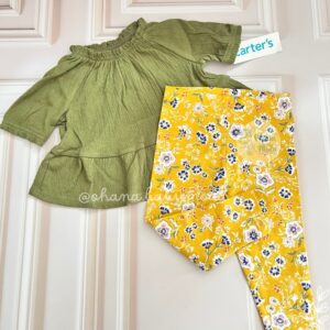conjunto verde floral 6m