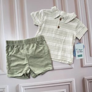 conjunto + body verde 12m