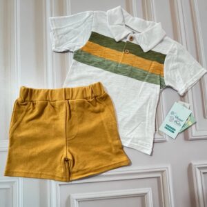 conjunto short amarillo 12m