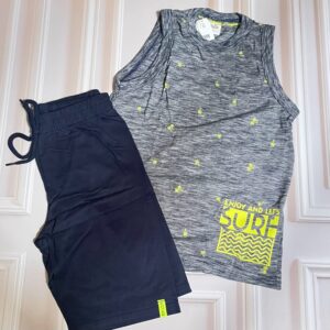 conjunto camiseta/short niño gris 4t