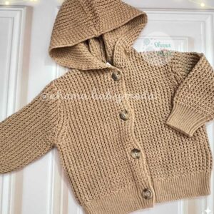 chompa de hilo tejido cafe 6 12m