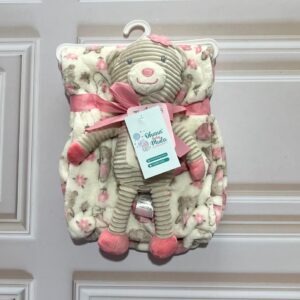 cobija c/muÑeco osita beige