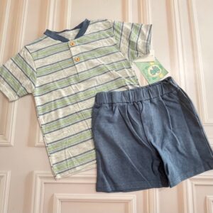 conjunto short de niño azul 24m