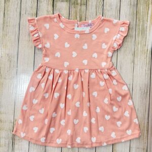 vestido bebe pink heart 12m