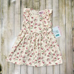 vestido p/ bebe beige flowers 24m