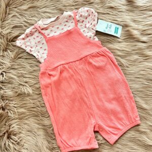 romper coral 18m