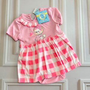body vestido rosado 6 9m