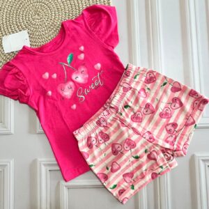 conjunto cereza fucsia 3t