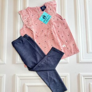 conjunto rayas rojo 18m