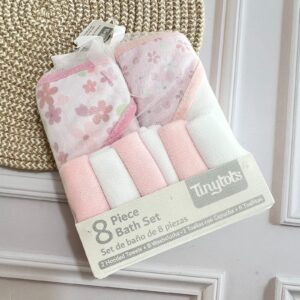 set de baÑo 8 piezas rosa