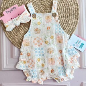 conjunto+cintillo beige tiny colorido 6 9m