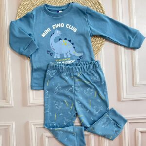 pijama celeste dino 24m