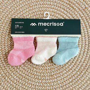 medias bambu baby pink 6 9m